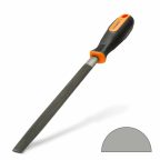   Precíziós reszelő fémhez - félkör alakú - kétszeres vágású - közepes durvaságó