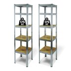   Fémpolc állvány - 5 szintes - fém - max. 175 kg - 180 x 40 x 40 cm - 2 db / csomag