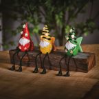   Szolár manók lábbal - 3 féle - 3 melegfehér LED - 13,5 cm