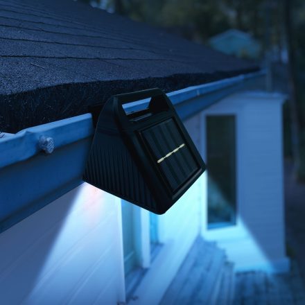 Szolár ereszcsatorna fény - 6 hidegfehér SMD LED - fekete Szolár ereszcsatorna fény - 6 hidegfehér SMD LED - fekete