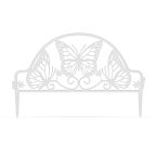 Virágágyás szegély / kerítés - 48 x 31 cm - fehér