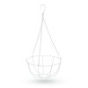 Akasztható fém kosár - virágcserépek rögzítéséhez - 25 cm - fehér Akasztható fém kosár - virágcserépek rögzítéséhez - 25 cm - fehér
