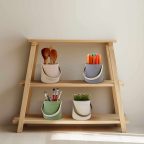 Dekorációs kaspó - füllel - 11 x 18 cm - 4 féle Dekorációs kaspó - füllel - 11 x 18 cm - 4 féle