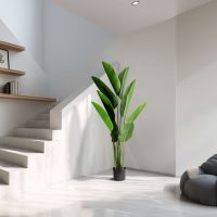 Műnövény dekoráció - banánlevél fa - zöld - 1,6 m