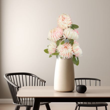 Műnövény dekoráció - krizantém - rózsaszín - 12 x 58 cm