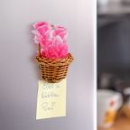   Műnövény dekoráció - mágneses - többféle - 7 x 4,7 x 4,7 cm