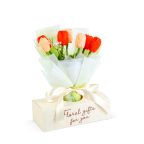 Műnövény dekoráció - tulipán - 24,5 x 11,5 x 40 cm