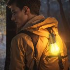   Akasztható szolár lámpa - villanykörte alakú - USB-C - 100 lumen - 400 mAh