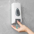   Szappanadagoló - kézzel működtethető - 350 ml - fali - fehér