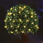   Szolár fényfüzér - pillangó - 2,4 m - 25 melegfehér LED