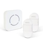   Digitális elem- és vezeték nélküli csengő - Kinetic - 2 kültéri - fehér - kék LED