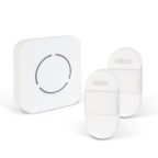   Digitális elem- és vezeték nélküli csengő - Kinetic - 2 kültéri - fehér - kék LED