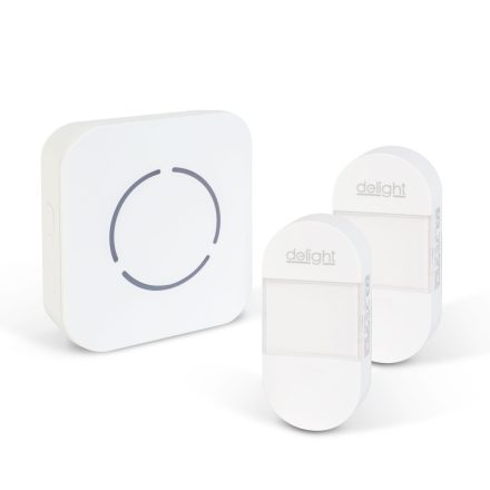 Digitális elem- és vezeték nélküli csengő - Kinetic - 2 kültéri - fehér - kék LED