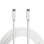   Notebook töltőkábel - adatkábel - Type-C / Type-C - fehér - 1 m - 5 A - 240 W