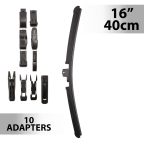 Ablaktörlő 16"/40 cm - 10 db adapterrel