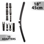 Ablaktörlő 18"/45 cm - 10 db adapterrel