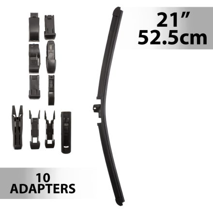 Ablaktörlő 21"/52,5 cm - 10 db adapterrel