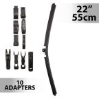 Ablaktörlő 22"/55 cm - 10 db adapterrel