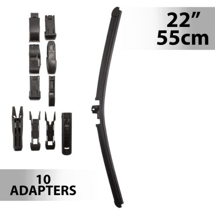 Ablaktörlő 22"/55 cm - 10 db adapterrel