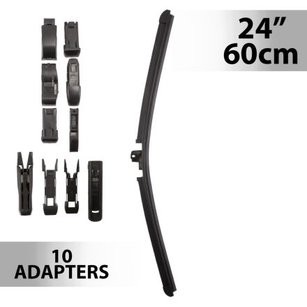 Ablaktörlő 24"/60 cm - 10 db adapterrel