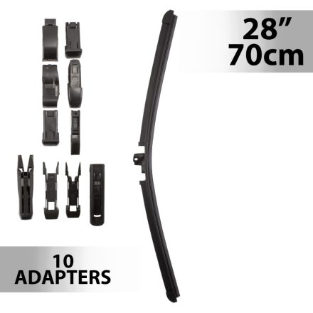 Ablaktörlő 28"/70 cm - 10 db adapterrel