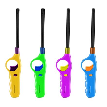 Gázgyújtó - utántölthető - több színben - 27 cm - 16 db / display Gázgyújtó - utántölthető - több színben - 27 cm - 16 db / display