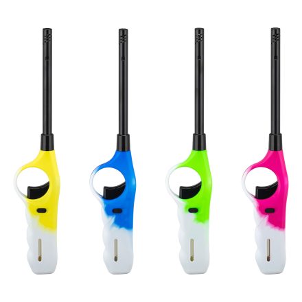 Gázgyújtó - utántölthető - több színben - 27 cm - 20 db / display Gázgyújtó - utántölthető - több színben - 27 cm - 20 db / display