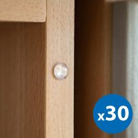   Ajtóütköző szett - öntapadós, átlátszó - 8 mm - 30 db / csomag