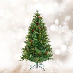 Műfenyő - 180 cm - PE / PVC - piros bogyóval Műfenyő - 180 cm - PE / PVC - piros bogyóval