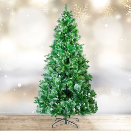 Műfenyő - 210 cm - ezüstfenyő dús ágakkal - PVC - havas Műfenyő - 210 cm - ezüstfenyő dús ágakkal - PVC - havas