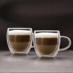 Duplafalú cappuccino üveg csésze - 250 ml - 2 db / csomag Duplafalú cappuccino üveg csésze - 250 ml - 2 db / csomag