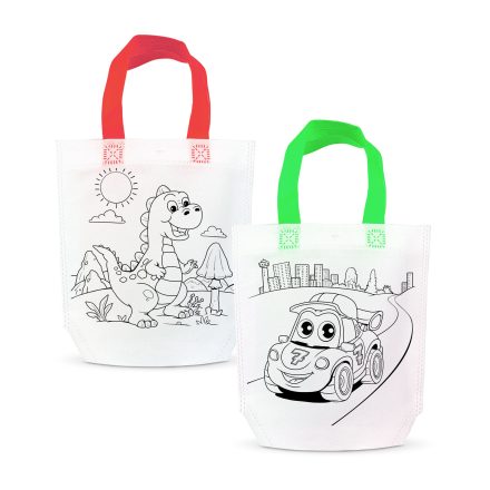 Színezhető ajándéktáska - 4 filccel - 24 x 22 cm - 2 féle Színezhető ajándéktáska - 4 filccel - 24 x 22 cm - 2 féle