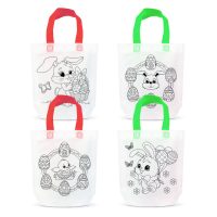   Színezhető ajándéktáska - 4 filccel - 24 x 22 cm - 4 féle