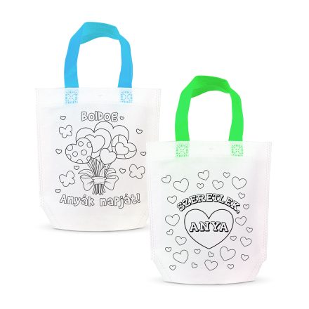 Színezhető ajándéktáska - 4 filccel - 24 x 22 cm - 2 féle Színezhető ajándéktáska - 4 filccel - 24 x 22 cm - 2 féle