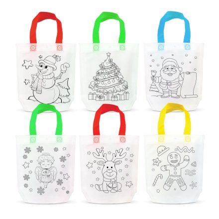 Színezhető táska - karácsonyi - 4 filccel - 24 x 22 cm - 6 féle Színezhető táska - karácsonyi - 4 filccel - 24 x 22 cm - 6 féle