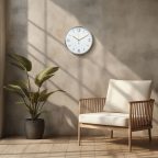 Falióra - 25 cm - műanyag, üveg - 1 x AA - fehér Falióra - 25 cm - műanyag, üveg - 1 x AA - fehér