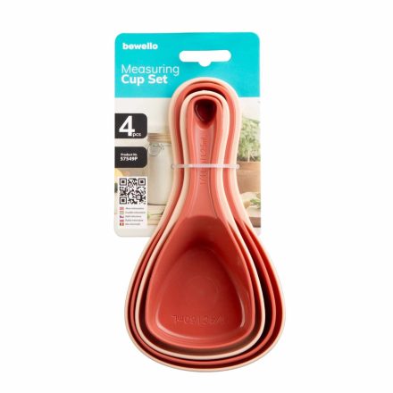 Mérőkanál szett - műanyag - 17 x 9,3 x 6 cm - 4 db / csomag Mérőkanál szett - műanyag - 17 x 9,3 x 6 cm - 4 db / csomag