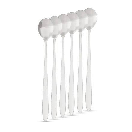Rozsdamentes acél kávéskanál / latte macchiato kanál - 186 x 30 mm - 6 db / csomag Rozsdamentes acél kávéskanál / latte macchiato kanál - 186 x 30 mm - 6 db / csomag