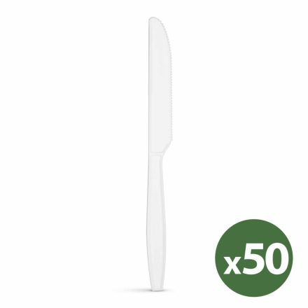 Többször használatos bioműanyag kés készlet - 50 db / csomag