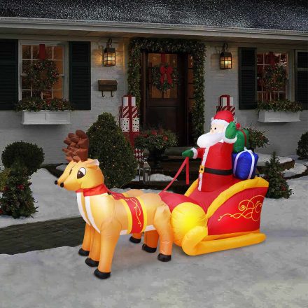 Felfújható Mikulás szán - 230 cm - IP44 - 9 fehér LED - 100 - 240 V Felfújható Mikulás szán - 230 cm - IP44 - 9 fehér LED - 100 - 240 V