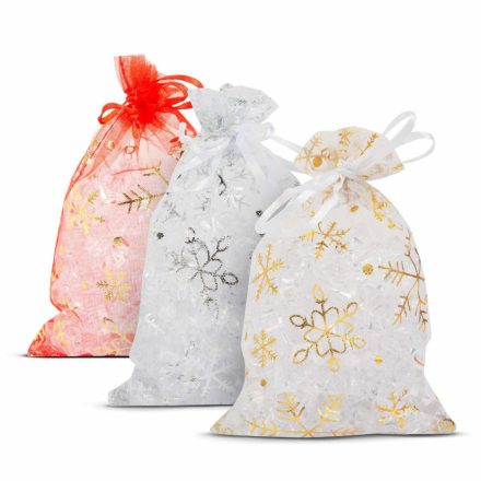 Organza ajándéktasak - 3 féle - 10 x 15 cm Organza ajándéktasak - 3 féle - 10 x 15 cm