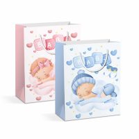   Ajándéktasak - papír - 265 x 127 x 330 mm - 2 féle / csomag - 12 db / csomag