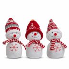 Karácsonyi hóember dekoráció - 20 cm - 3 féle