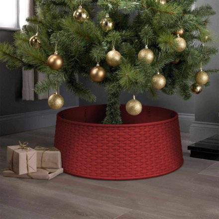 Karácsonyfatalp takaró - piros, műanyag - 65 x 23 cm Karácsonyfatalp takaró - piros, műanyag - 65 x 23 cm