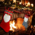 Karácsonyi csizma - 45 cm - textil - 2 féle Karácsonyi csizma - 45 cm - textil - 2 féle