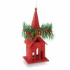 Karácsonyi glitteres templom akasztóval - 16 x 6,5 cm - piros Karácsonyi glitteres templom akasztóval - 16 x 6,5 cm - piros