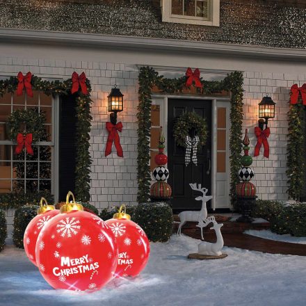 Felfújható RGB LED-es óriás karácsonyi gömb - 60 cm Felfújható RGB LED-es óriás karácsonyi gömb - 60 cm