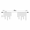 Fényfüggöny - 200 db LED - hidegfehér - hálózati - IP44 - 4,2 m - 8 program