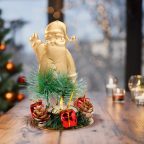 Adventi dekoráció - mécsestartóval - réz, Mikulás - 8 x 13 cm Adventi dekoráció - mécsestartóval - réz, Mikulás - 8 x 13 cm