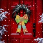   LED-es masni dekoráció - fényes - arany - 11 színes LED - 40 x 30 cm